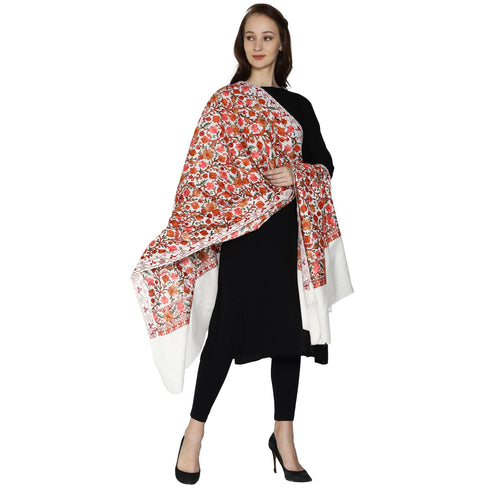 Women's Aari Embroidery Wool Shawl